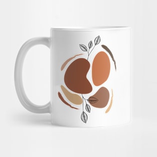 Boho Abstract Shape Warm Toned minimalist Print Mug